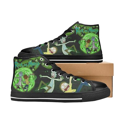 Rick and Morty Sneakers High Top Canvas Women Shoes
