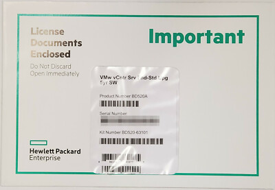 HP Vmware vCenter Server Foundation to Standard Upgrade 5yr License LTU ...
