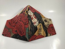 Sugar skull female handmade washable anti-air pollution face mask