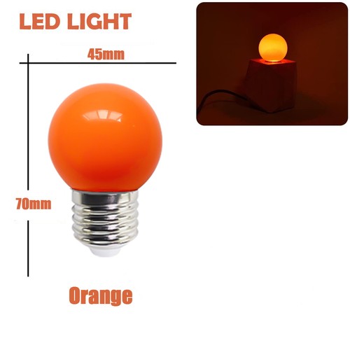 Multi Color E27 Screw LED Globe Bulbs SMD 2835 G45 2W Plastic Bulb for Stage Bar - Picture 24 of 25