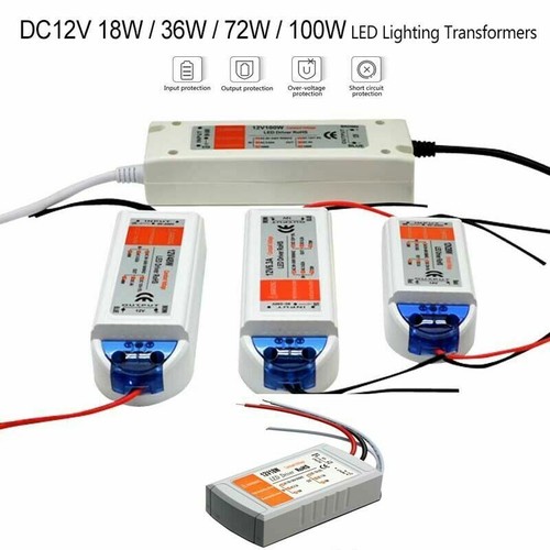 DC12V 18W 48W 73W 100W AC 90-240V to DC LED Driver Converter Power Supply White - 第 1/10 張圖片