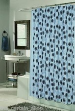 Vienna Fabric Shower Curtain Design With Flocking 70x72 Inch Multiple Colors