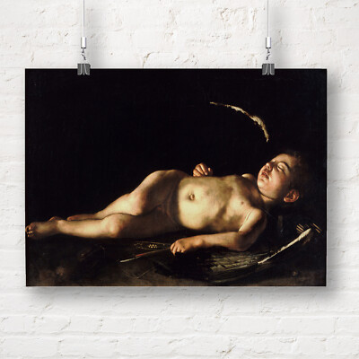 Caravaggio: Schlafamor. Fine Art Print/Poster
