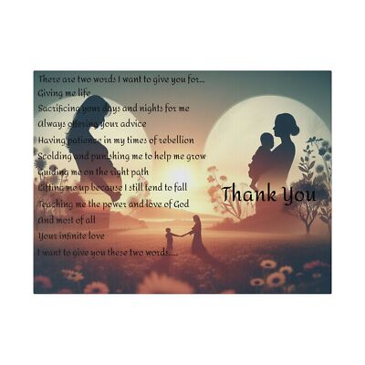 Mother's Day Matte Canvas, Stretched, 0.75''