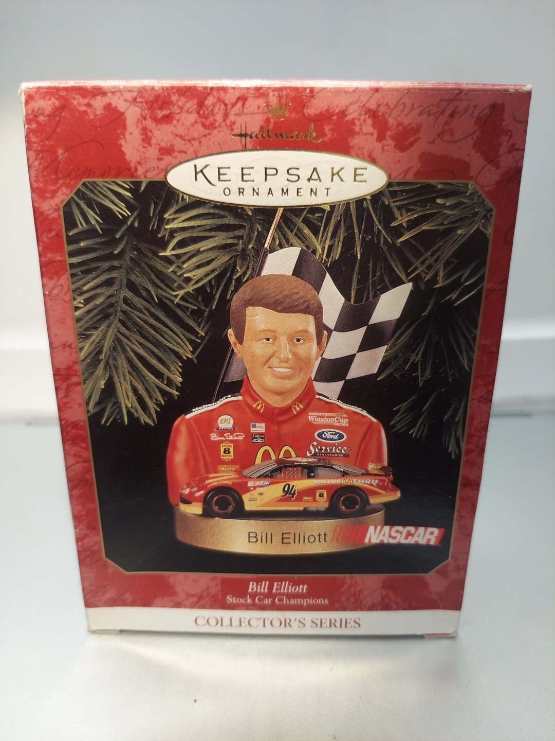 Hallmark Keepsake Bill Elliott NASCAR McDonald's Stock Car Christmas Ornament