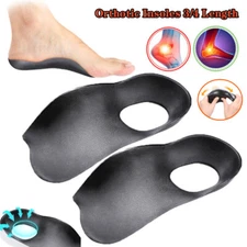 3/4 Orthotic Shoe Insoles Inserts Flat Feet High Arch Support Plantar Fasciitis