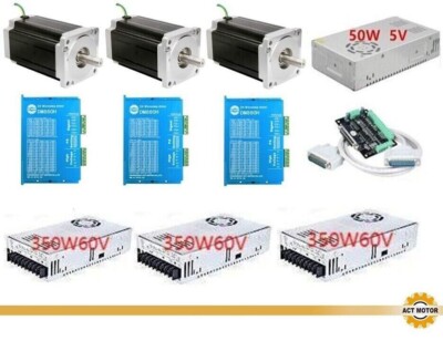 Nema34 34HS5460D12.7L34J5-1 1700oz +DM860H(AC&DC) Driver+Power supply 350W 60V
