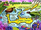 CAYMAN ISLANDS MAP CARIBBEAN FRIDGE COLLECTOR'S SOUVENIR MAGNET 2.5" X 3.5"