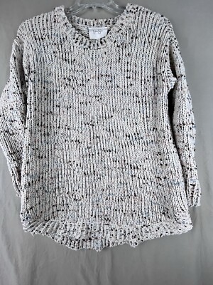 Jessica Simpson Large Loose knit Cream Sweater Long Sleeve