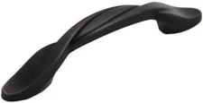 Oil Rubbed Bronze Twist Cabinet Hardware Handle Pull - 3" Hole Centers 10pack