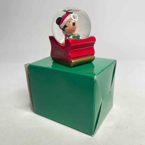 2003 JC Penney Topolino Globo da neve in miniatura natalizia - Foto 6 di 9