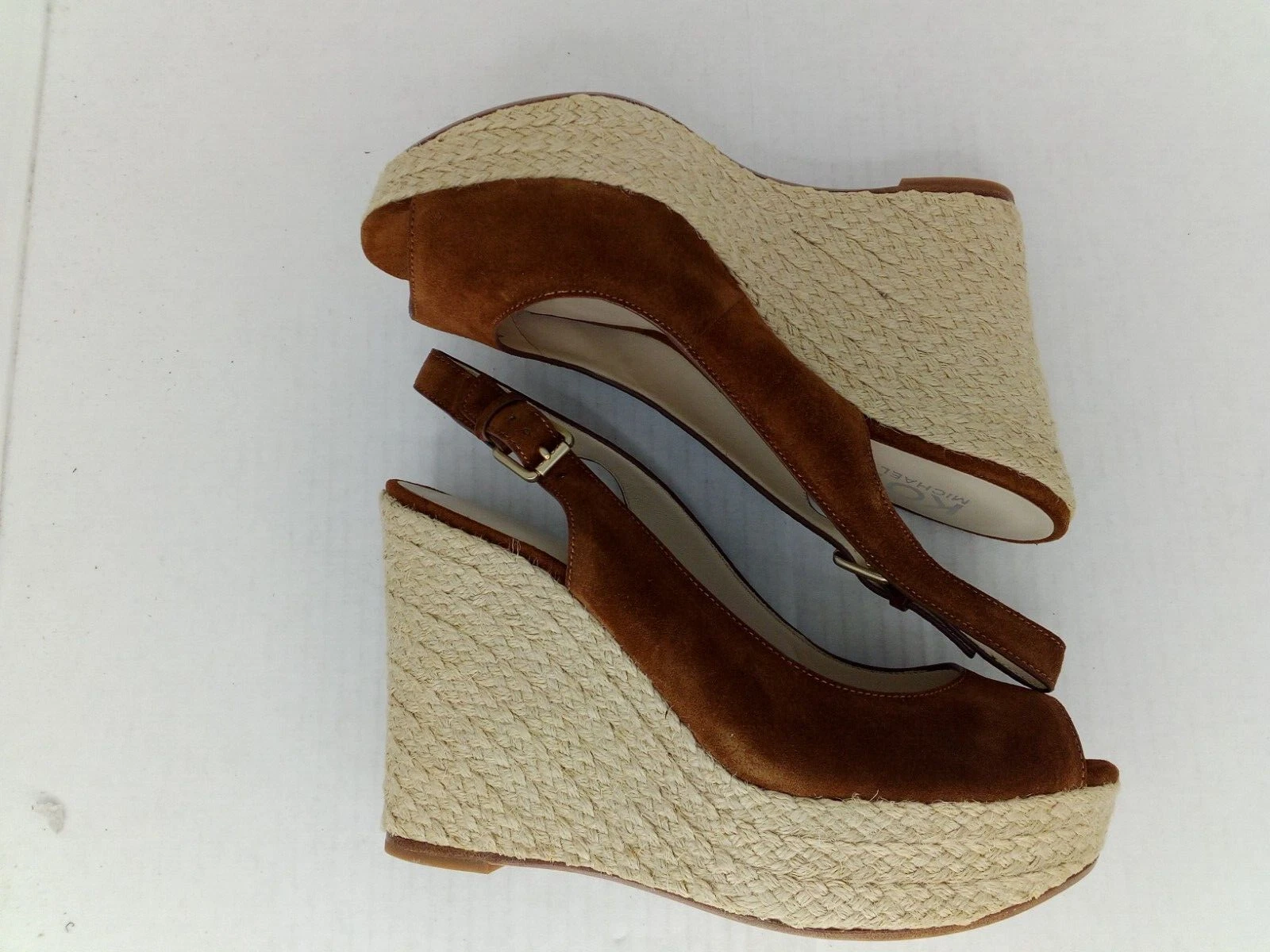 Michael Kors Espadrillas donna Keelyn scamosciato zeppa marrone 10 M 41R3KEMG1