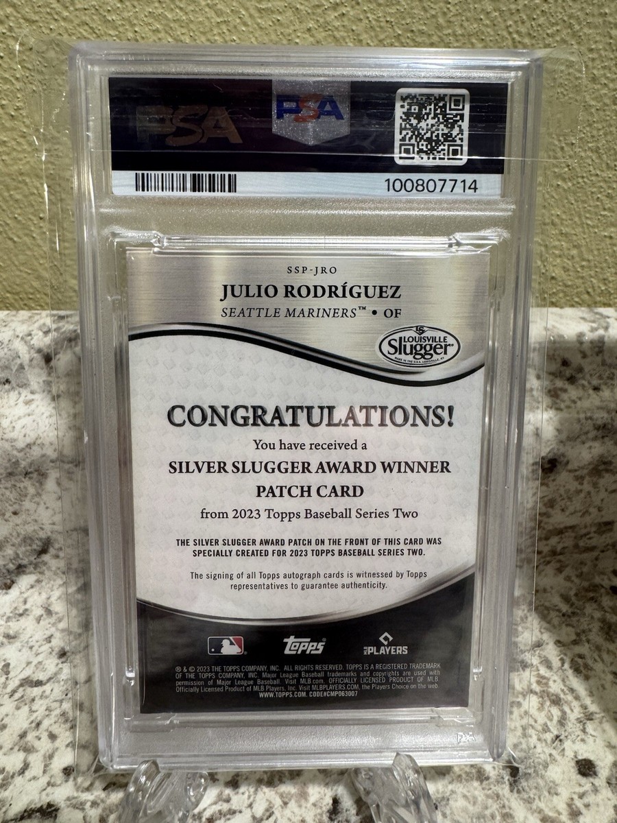 2023 Topps Julio Rodriguez 2022 Silver Slugger Patch Auto