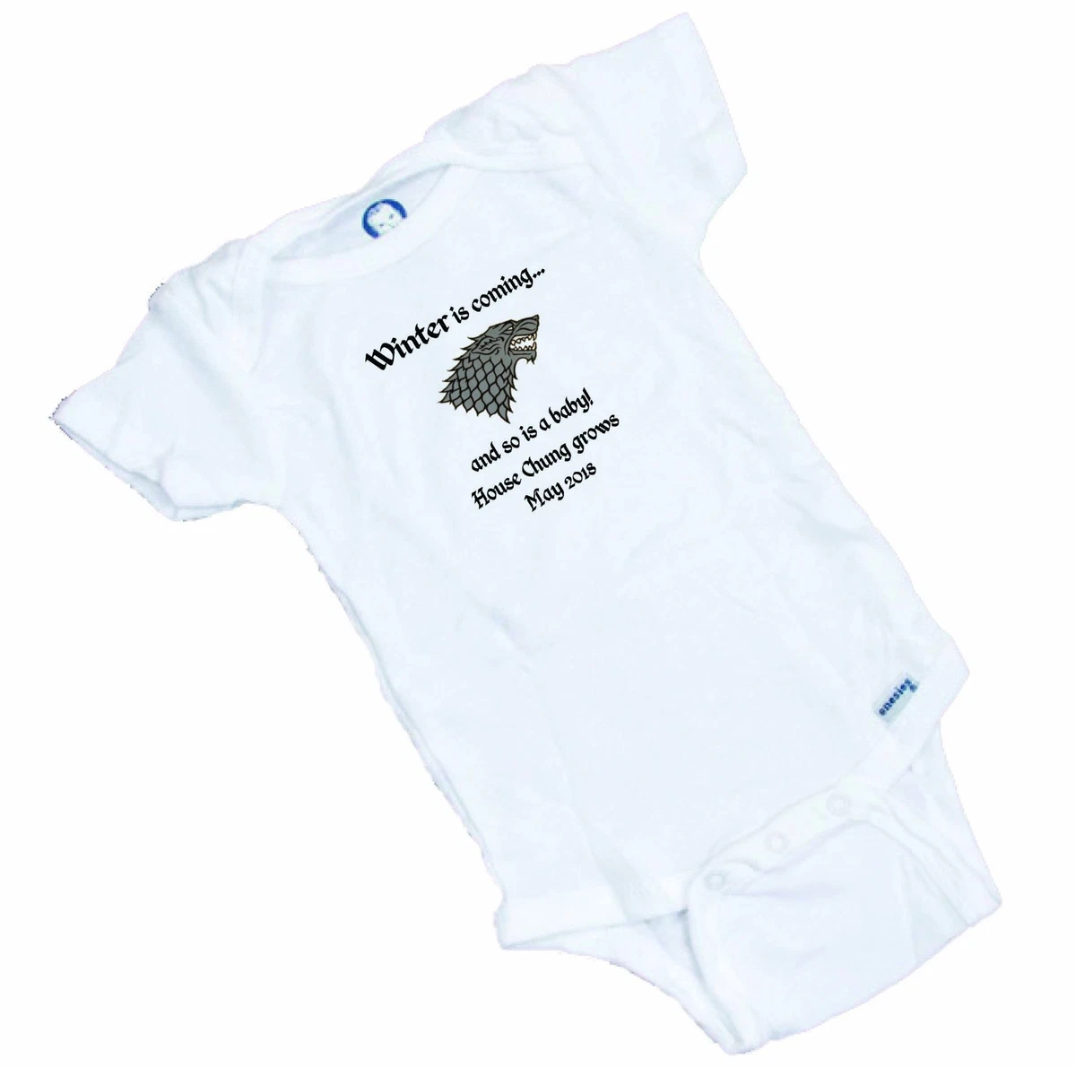 GAME OF THRONES Birth Announcement Onesie Funny Shower Gift or