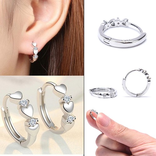 Love Heart Shape Weight Loss Earrings 925 Silver Earrings Fat Burning