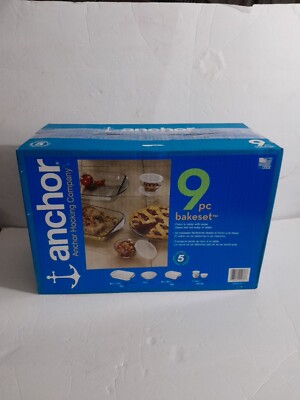 New Anchor Hocking Company 9pc Bake Set C94976L11