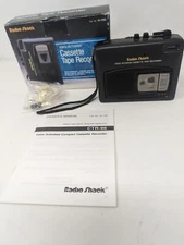 Radio Shack CTR-96 Voice Activated Cassette Tape Recorder-Works w/Box & Ear Bud