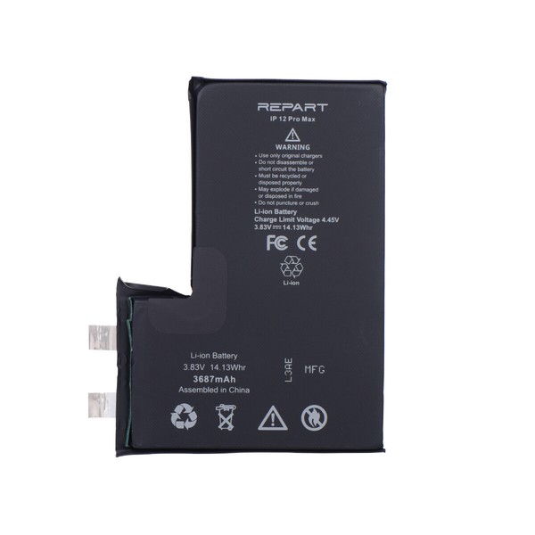 Tradebit Akku Ersatz FüR Apple Iphone 12 Pro Max Li-Ion 3687 Mah Ohne Bms-image