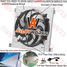 Aluminum Radiator Shroud Fan For Ford Hi-Boy Hot Rod Ford V8 Engine 1930-1932