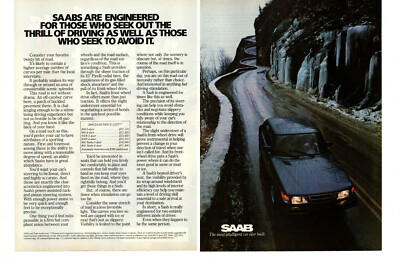 1984 SAAB 900 ~ ORIGINAL 2-PAGE PRINT AD