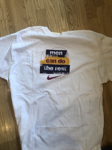 Vintage Nike Shirt Large White 90s Women Can Do Everything Dead Stock NEW Large - Picture 3 of 6