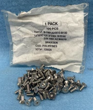 BRIKKSEN FLAT SOCKET HEAD CAP SCREW DIN 7991 A2 M4X10 (PACK OF 100)