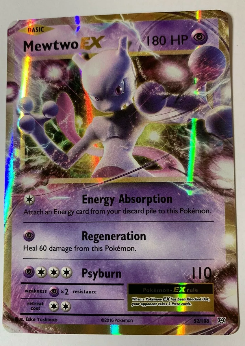  Pokemon - Mewtwo-EX (52/108) - XY Evolutions - Holo : Toys &  Games