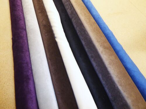 Plain Velvet Style Fabric ideal for Upholstery Curtain Cushions Beds - NAPLES - Picture 3 of 87