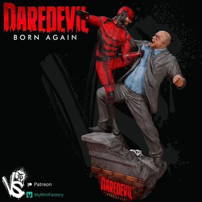 Daredevil vs. Kingpin   Marvel | UNPAINTED | 1/10 Scale Resin Kit