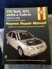 Haynes Car Repair Manual 96018 Vw Golf Gti Jetta Cabrio 1999-2002 Volkswagen