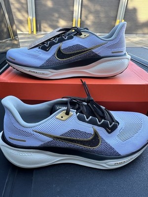 Nike Air Zoom Pegasus 41  Gray Black Gold Mens Running Shoes SHQ3220 100 Size 13