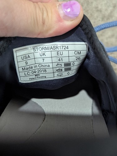 Scarpe sneakers basse stringate blu navy taglia 9 da donna Vionic Storm/ASR1724 - Foto 7 di 7