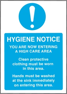 Food Safety Hygiene Sign Notice Self Adhesive Vinyl Sticker