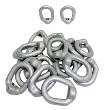 20 Pc Hot Dipped Galvanized 1/2" Thickness Eye Nut With 5/8"-11 Tap 3600 Lbs WLL