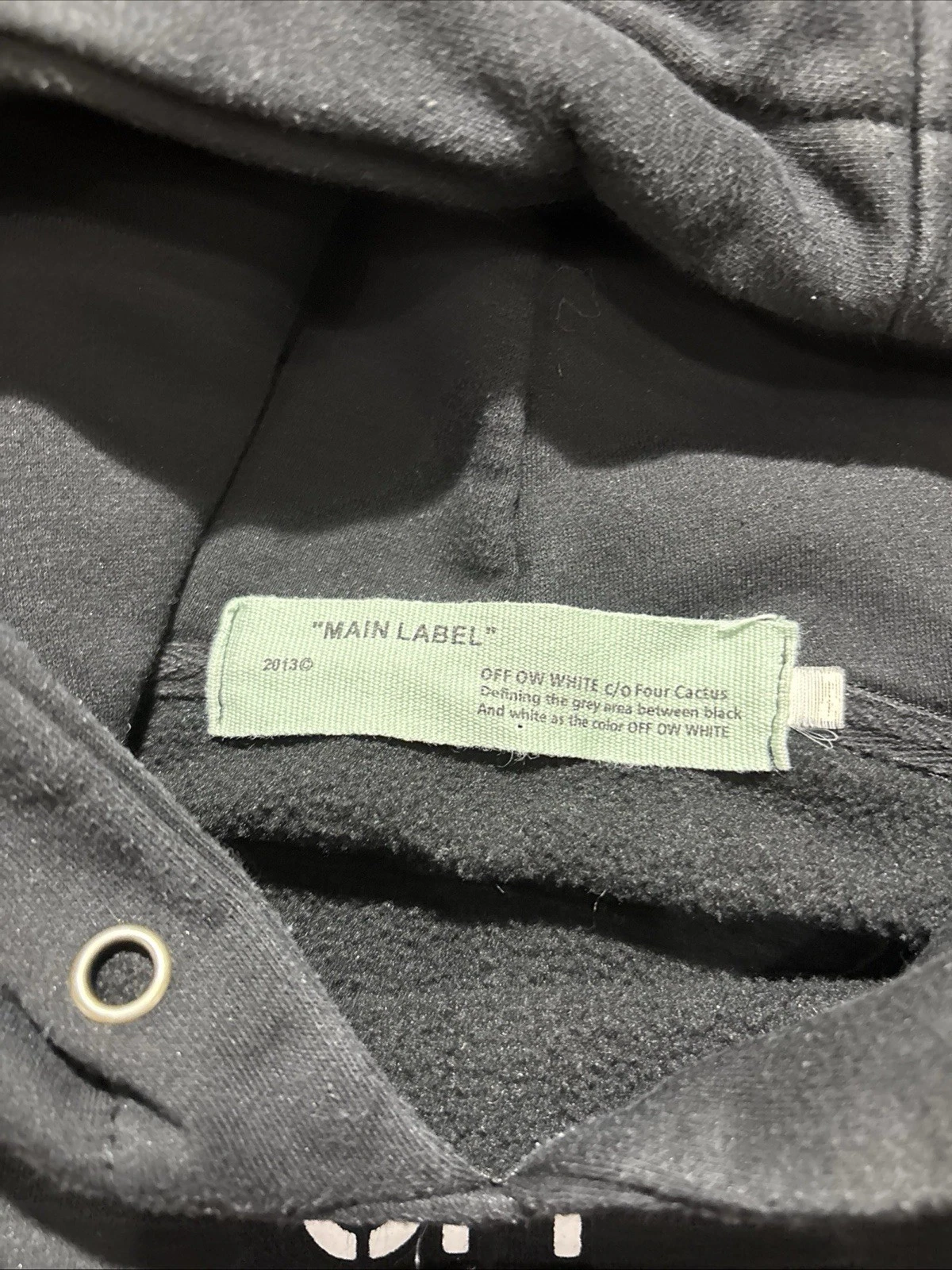 Felpa con cappuccio 2013 Main Label Off White nera Global Warming Blossom Virgil Abloh taglia M