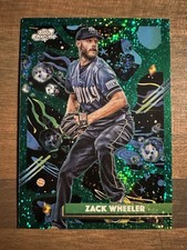 Zach Wheeler 2025 Topps Cosmic Chrome Green /75 Space Dust Refractor Phillies