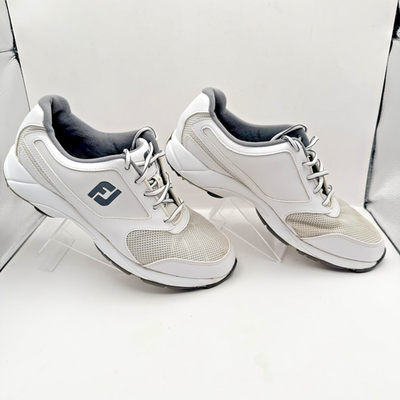 FootJoy Flexzone Men Spikeless Golf Shoes US Size 9.5M White 56813