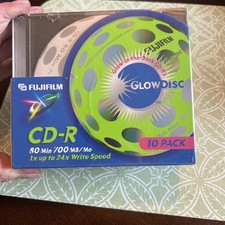 10-Pack Fujifilm GlowDisc Glow-in-the-Dark CD-R's 1x - 24x - New