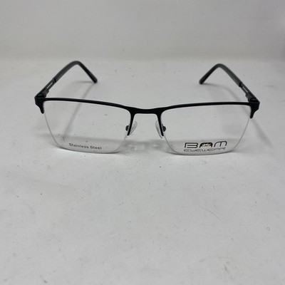 BAM EYEWEAR 514 58-19-150 Black Flex Hinge Eyeglasses Frmae Large S305