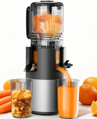 Cold Press Juicer Machines, High Nutrient Retention, 99% Juice Yield, 5.3'' Wi...
