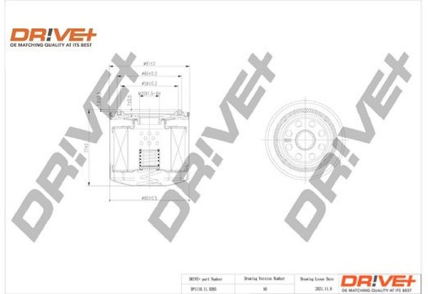 Dr!ve+ DP1110.11.0265 ÖLfilter MotoröLfilter-image