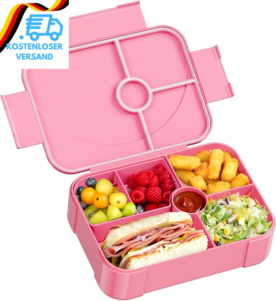 Brotdose Kinder Mit FäChern Auslaufsicher Lunchbox Kinder Brotdose Kinder FüR Mä-image