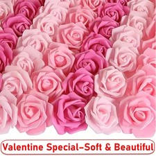 50 Pcs Large 6CM Artificial Flowers Foam Rose Heads Wedding Party Decor Bouquet