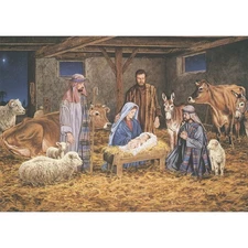 The Greatest Gift of All Nativity Scene Box of 16 Christmas Cards