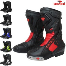 Mens Motorcycle Long Boots Water Resistant Le...