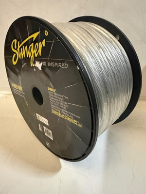 #ad #ad Stinger SHW18C 8 Gauge Clear OFC Power Wire Cable 250 Foot Roll BRAND NEW $170.00