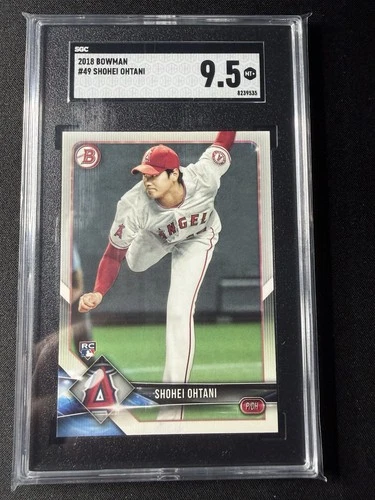 2018 Bowman SHOHEI OHTANI #49 Rookie Card Angels RC Graded SGC 9.5 MT+ !!!! Mint