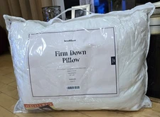 Brooklinen Firm Down Standard Pillow Canadian Down  Hypoallergenic Pillow 