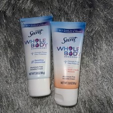 2 Secret Whole Body Deodorant Aluminum Free, 3oz Unscented/Peach Vanilla Blossom