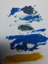 GAT Aceo ATC  painting ORIGINAL art ABSTRACT MODERN DECOR HAND PAINTED 3.5X2.5 